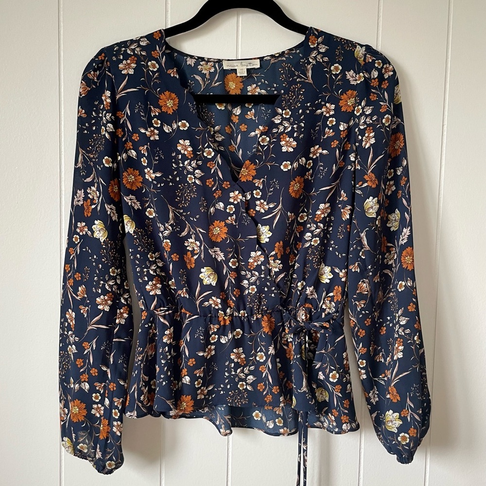 Stitch Fix Find: Womens Nine Britton Cavanna Faux Wrap Blouse XS